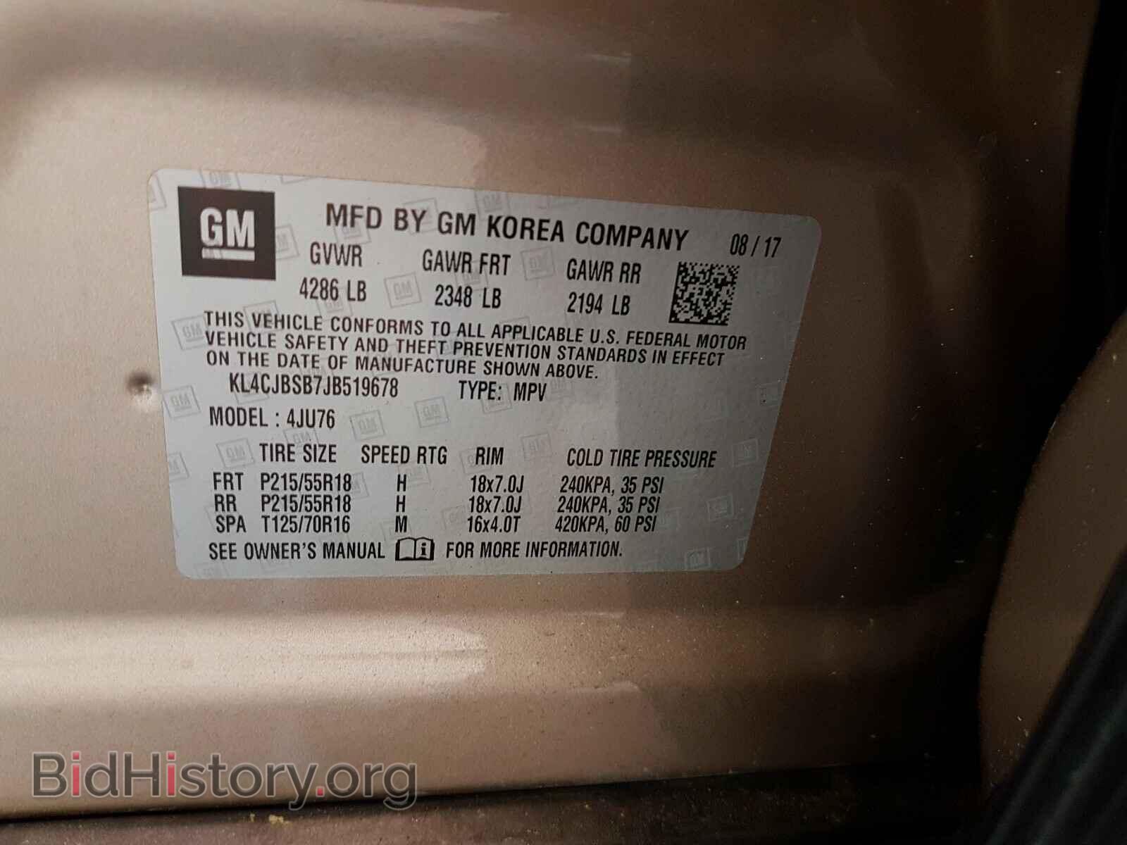 2018 BUICK ENCORE - VIN: KL4CJBSB7JB519678 - Photo 10