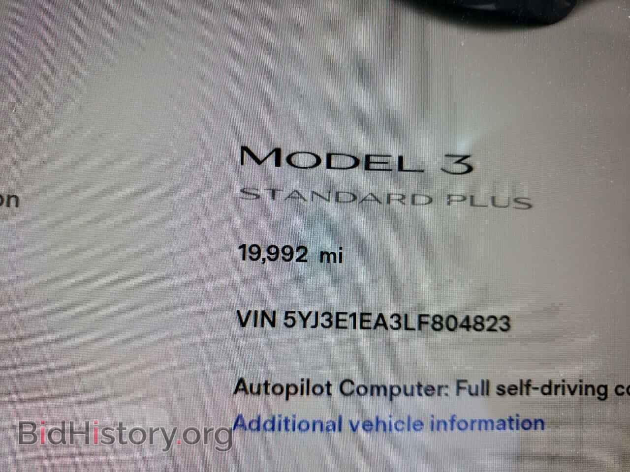 2020 TESLA MODEL 3 - VIN: 5YJ3E1EA3LF804823 - Фото 8