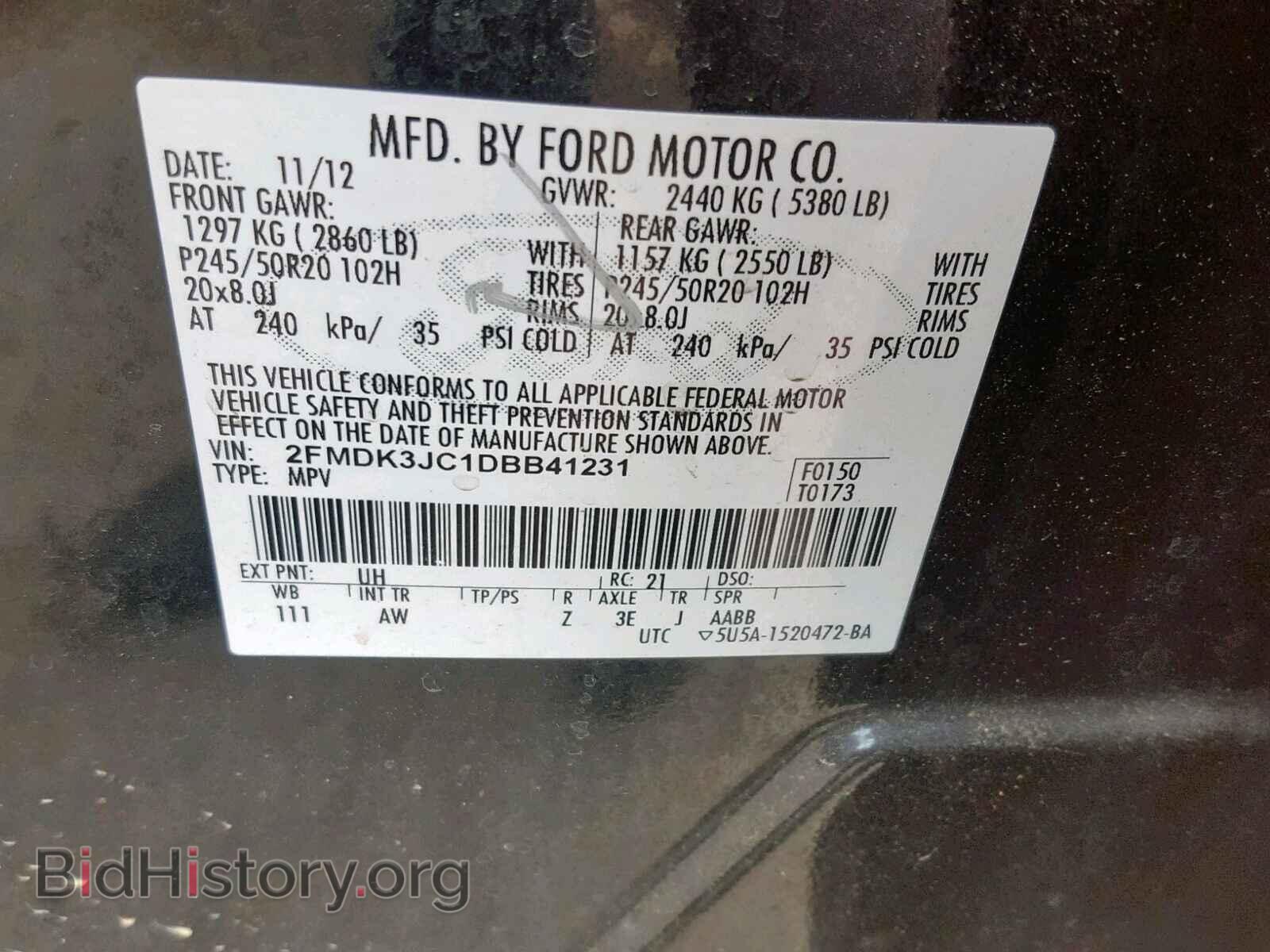 2013 FORD EDGE SEL - VIN: 2FMDK3JC1DBB41231 - Photo 10