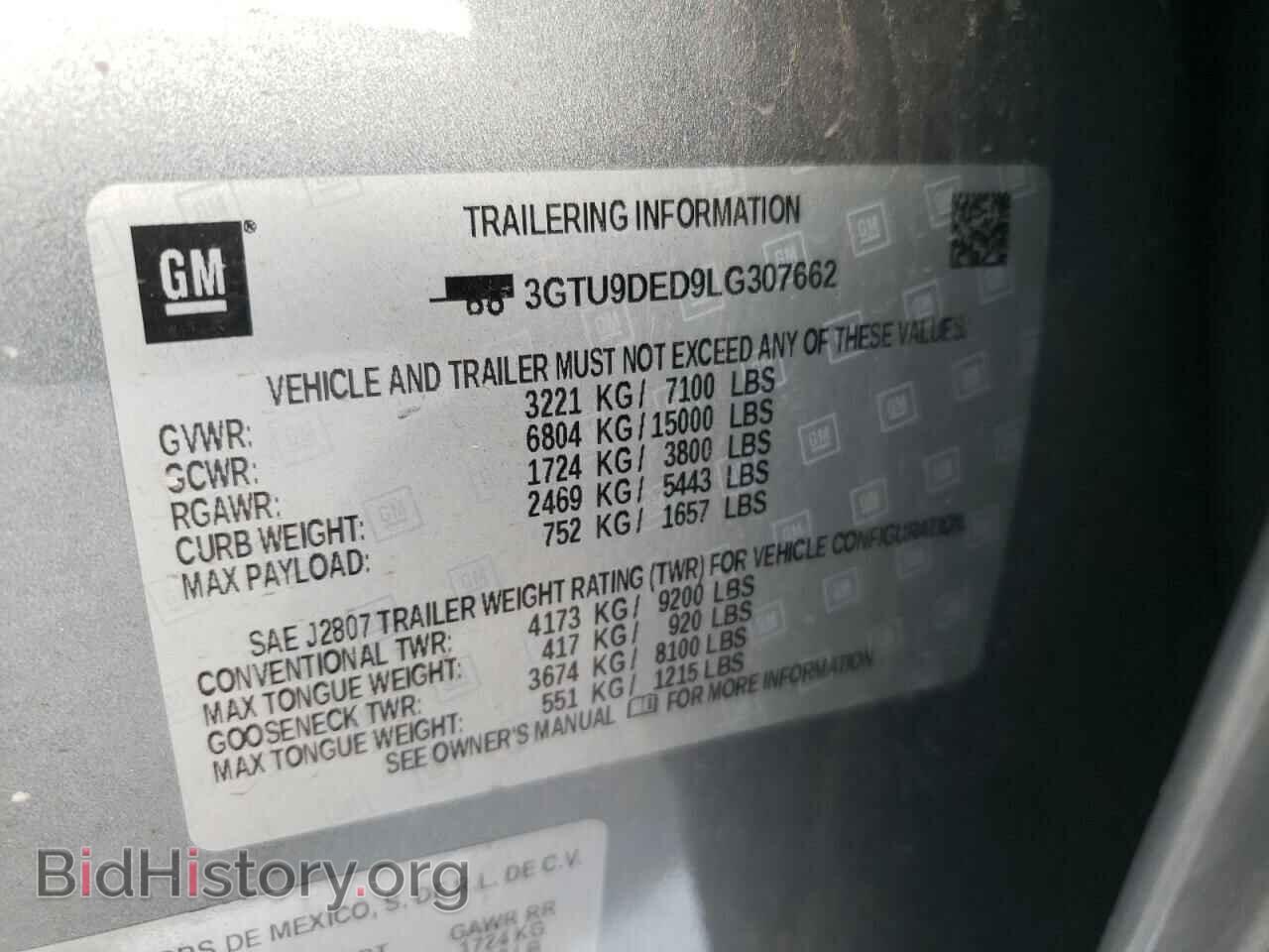 2020 GMC SIERRA - VIN: 3GTU9DED9LG307662 - Фото 8