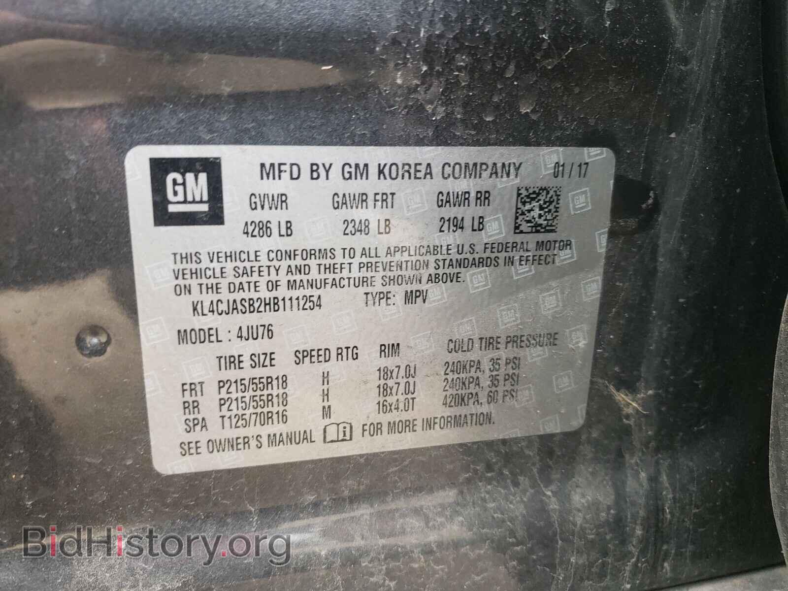 2017 BUICK ENCORE - VIN: KL4CJASB2HB111254 - Photo 10