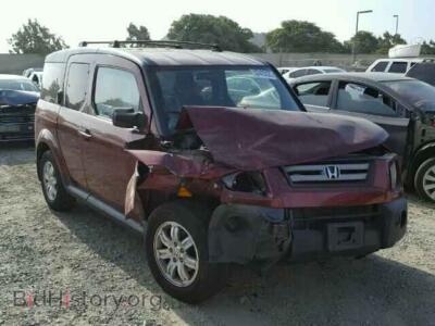 2008 Honda ELEMENT Element EX, бордовый — VIN 5J6YH28708L009553, Copart