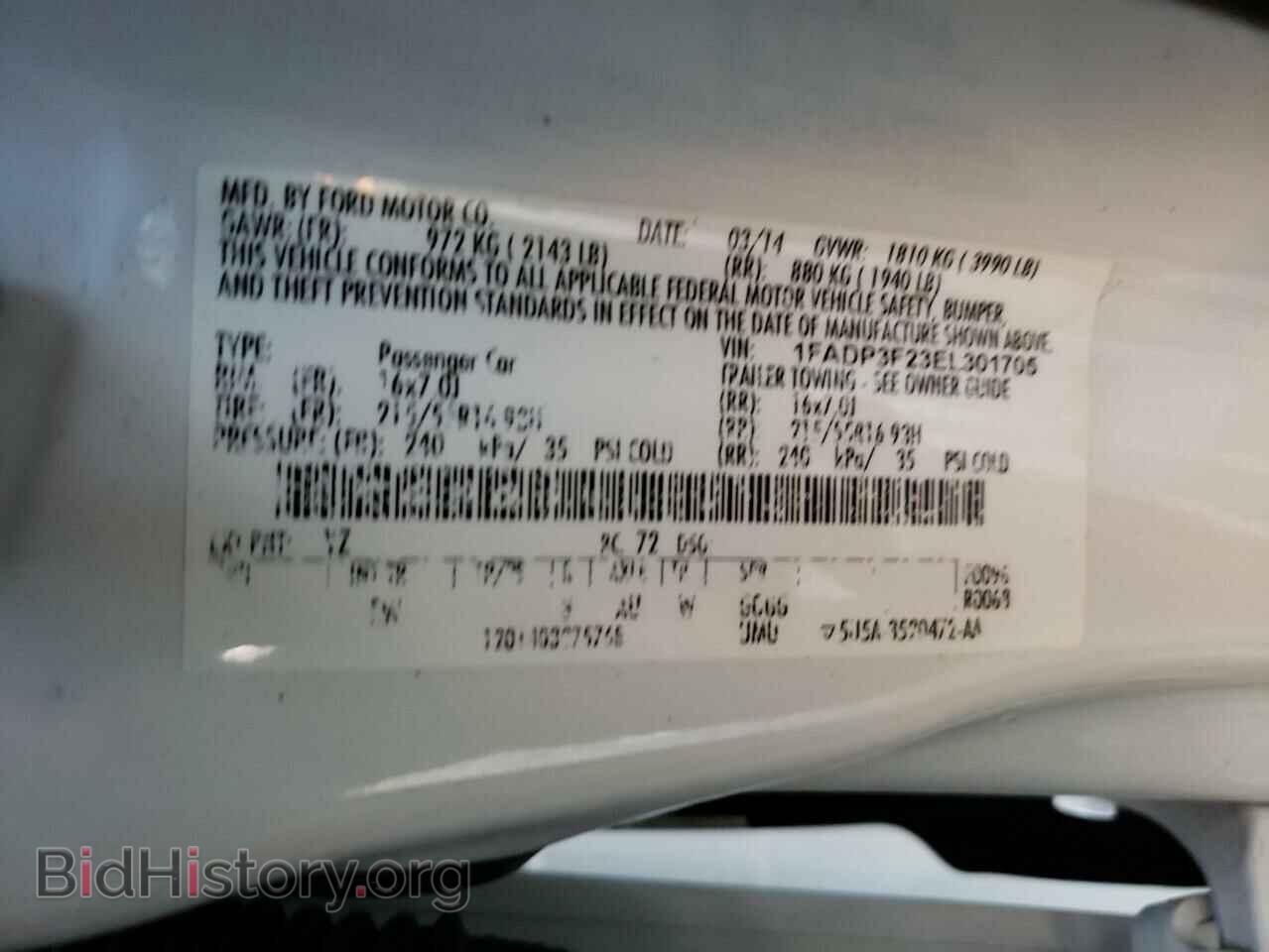 2014 FORD FOCUS - VIN: 1FADP3F23EL301705 - Photo 10