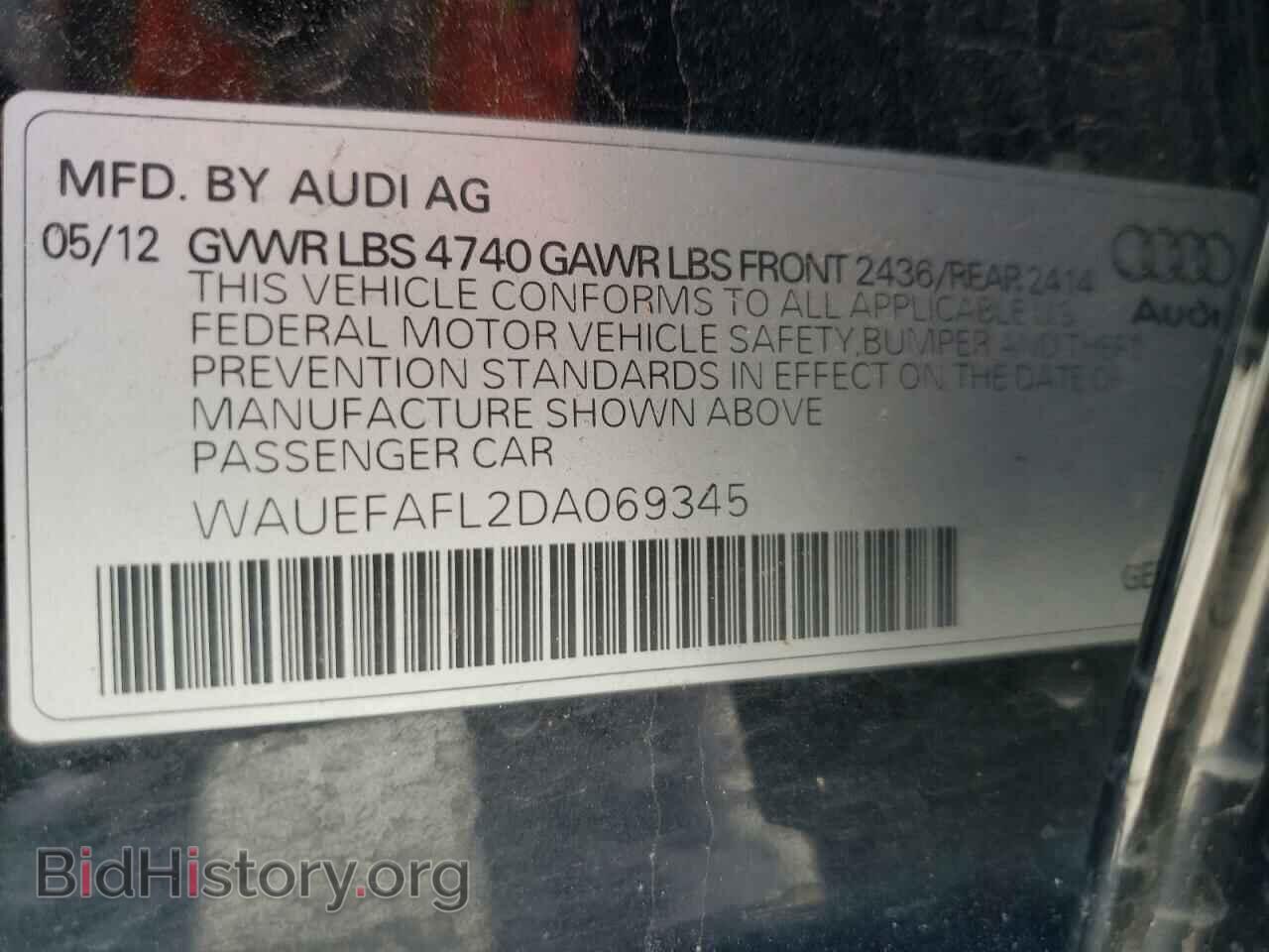 2013 AUDI A4 - VIN: WAUEFAFL2DA069345 - Фото 10