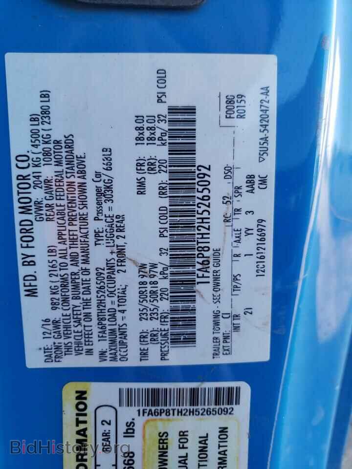 2017 FORD ALL Models - VIN: 1FA6P8TH2H5265092 - Photo 12