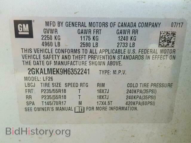2017 GMC TERRAIN - VIN: 2GKALMEK9H6352241 - Фото 10
