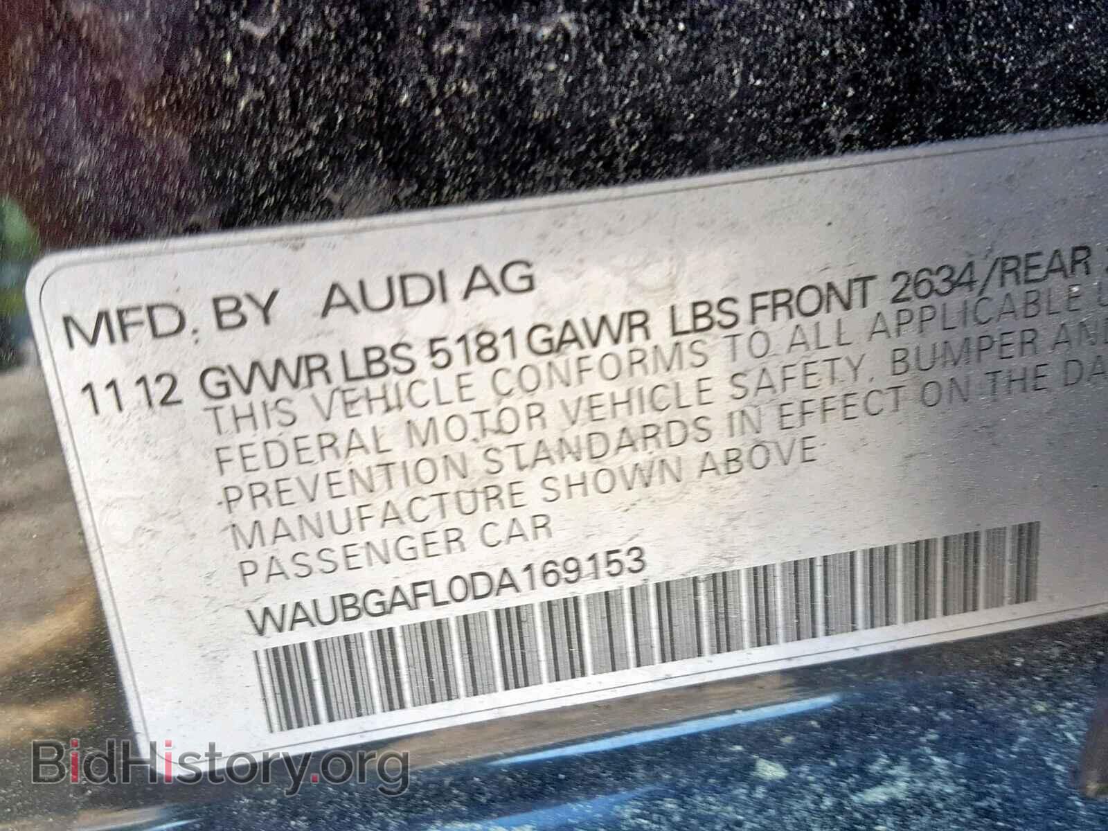 2013 AUDI S4/RS4 - VIN: WAUBGAFL0DA169153 - Фото 10