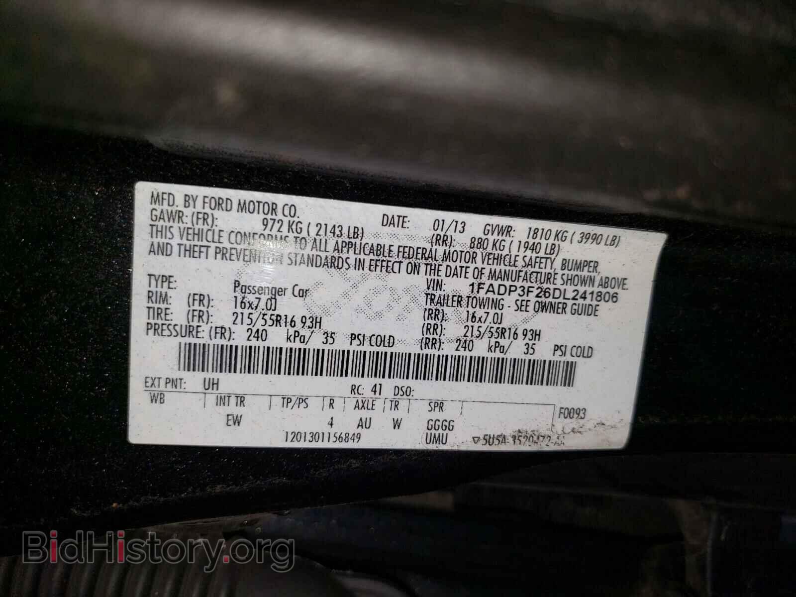 2013 FORD FOCUS - VIN: 1FADP3F26DL241806 - Photo 10