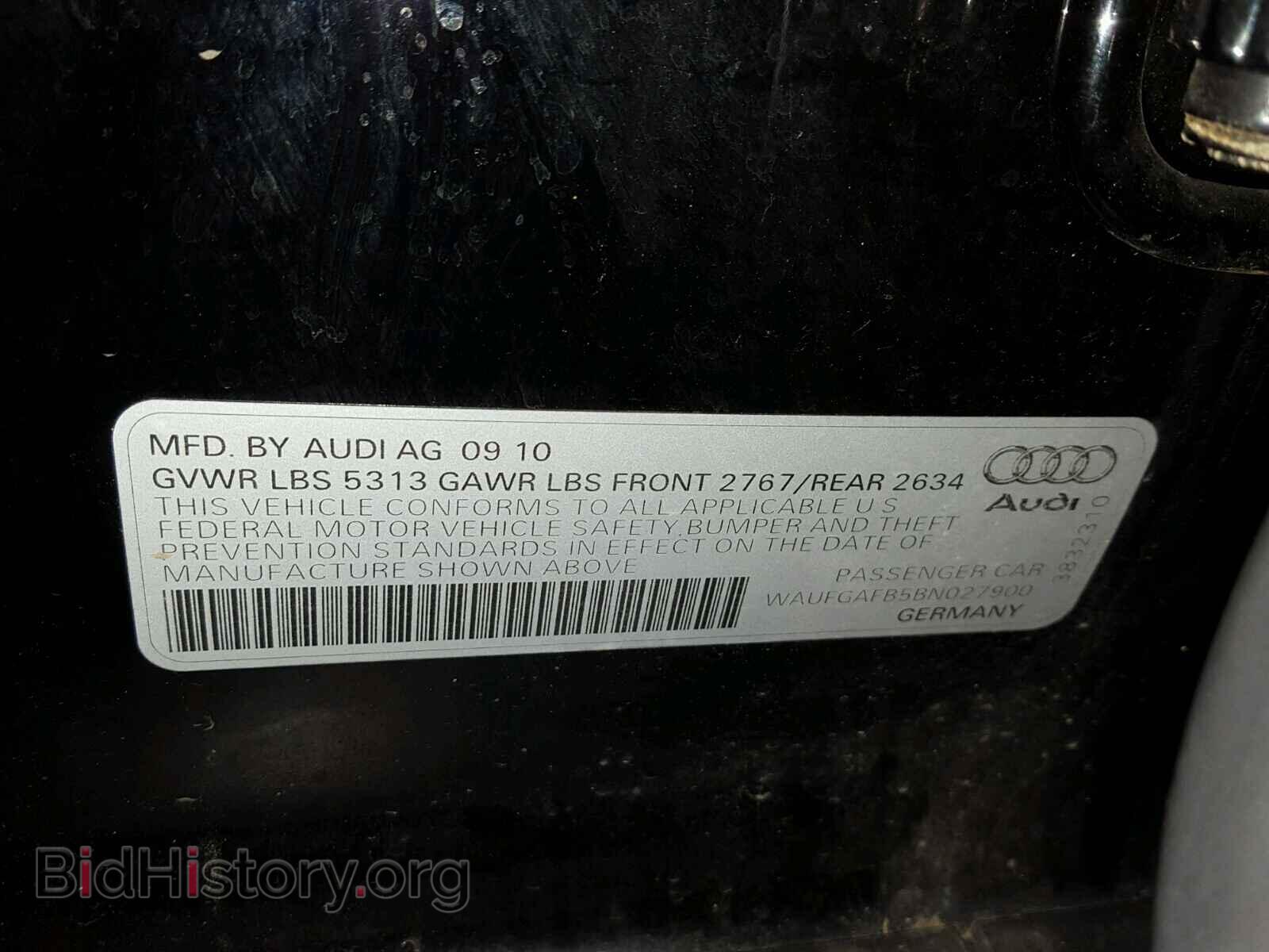 2011 AUDI A6 - VIN: WAUFGAFB5BN027900 - Photo 10
