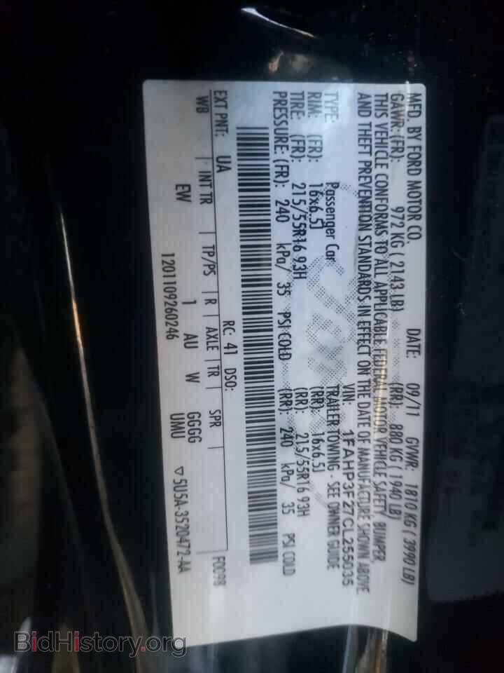2012 FORD FOCUS - VIN: 1FAHP3F27CL255035 - Photo 10