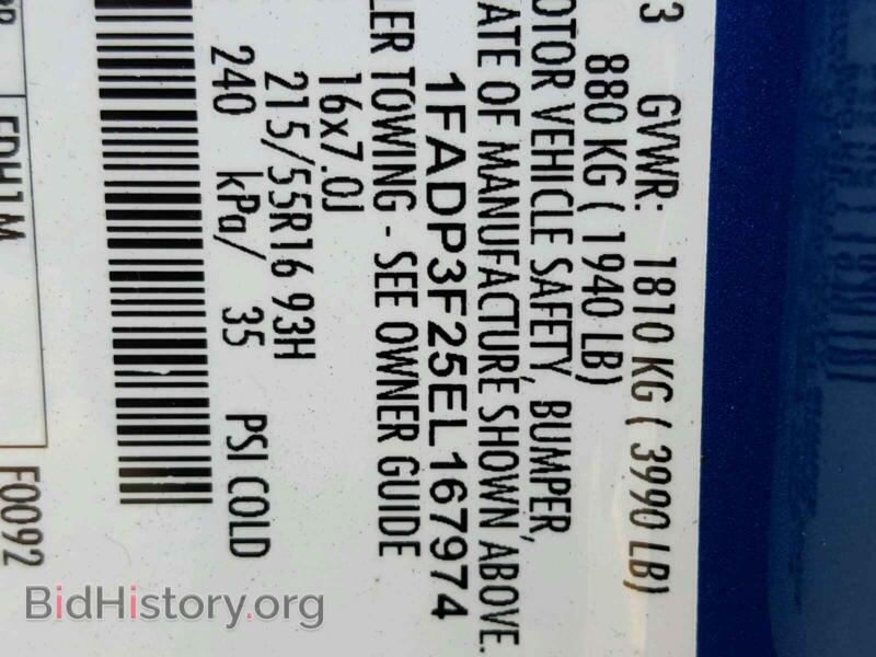 2014 Ford FOCUS (VIN 1FADP3F25EL167974) — photo 10 of 10