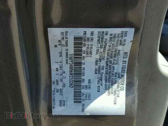 2006 FORD FOCUS - VIN: 1FAFP34N96W253262 - Фото 10