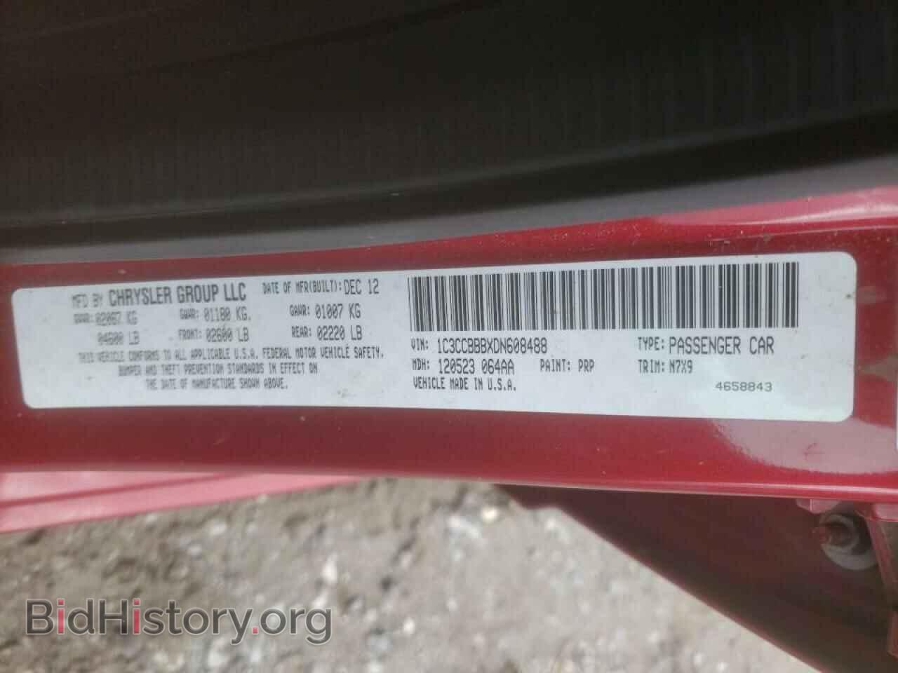 2013 CHRYSLER 200 - VIN: 1C3CCBBBXDN608488 - Фото 10