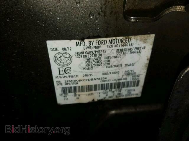2013 FORD EDGE - VIN: 2FMDK4KC7DBA78334 - Фото 10