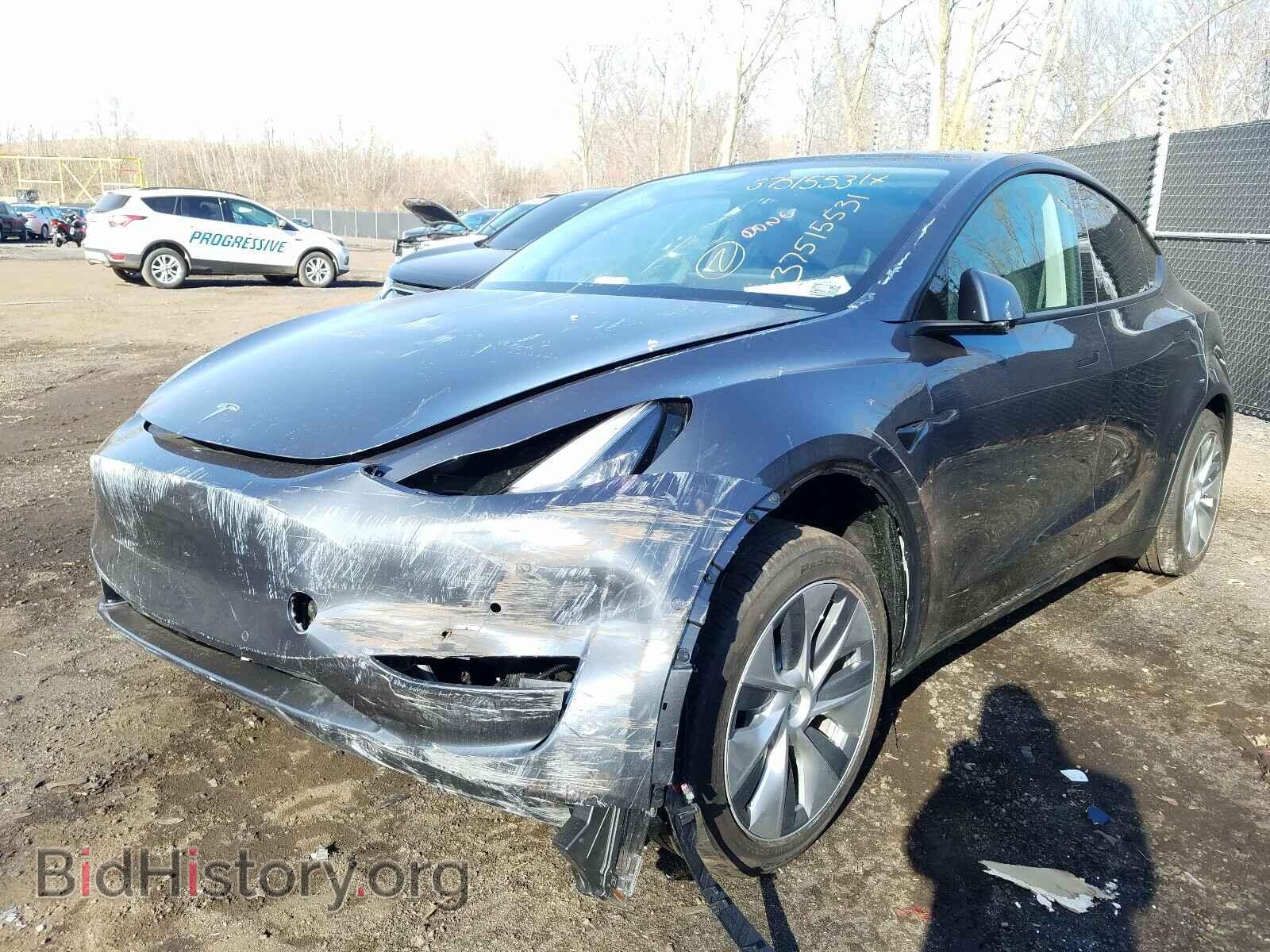 2021 TESLA MODEL Y - VIN: 5YJYGDED5MF106128 - Фото 2