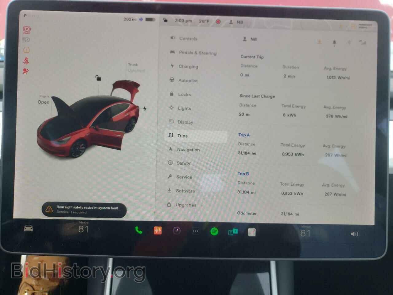 2020 TESLA MODEL 3 - VIN: 5YJ3E1EC3LF791962 - Фото 9