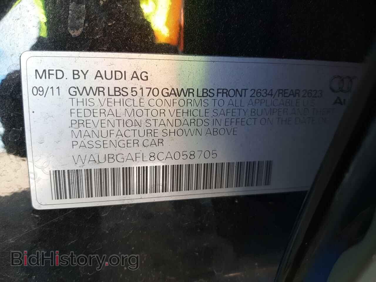 2012 AUDI S4/RS4 - VIN: WAUBGAFL8CA058705 - Фото 10