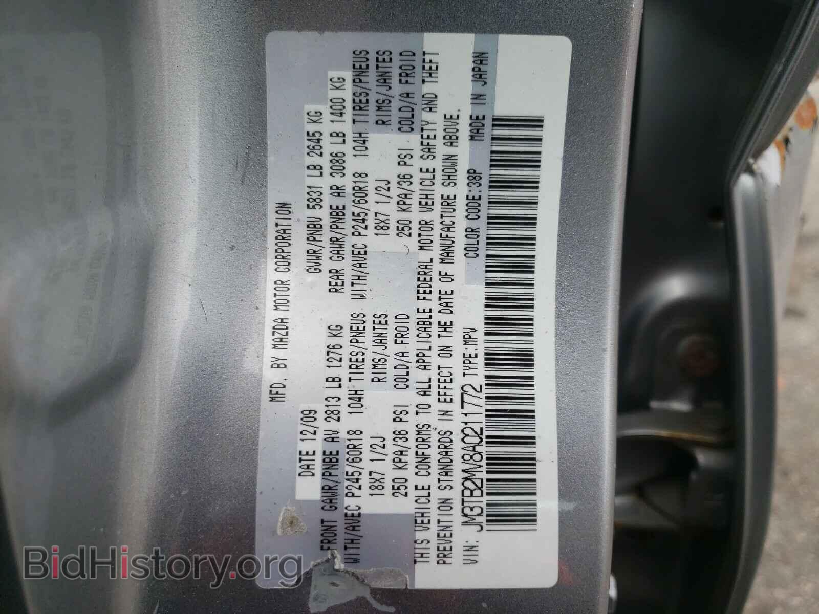 2010 MAZDA CX-9 - VIN: JM3TB2MV8A0211772 - Фото 10