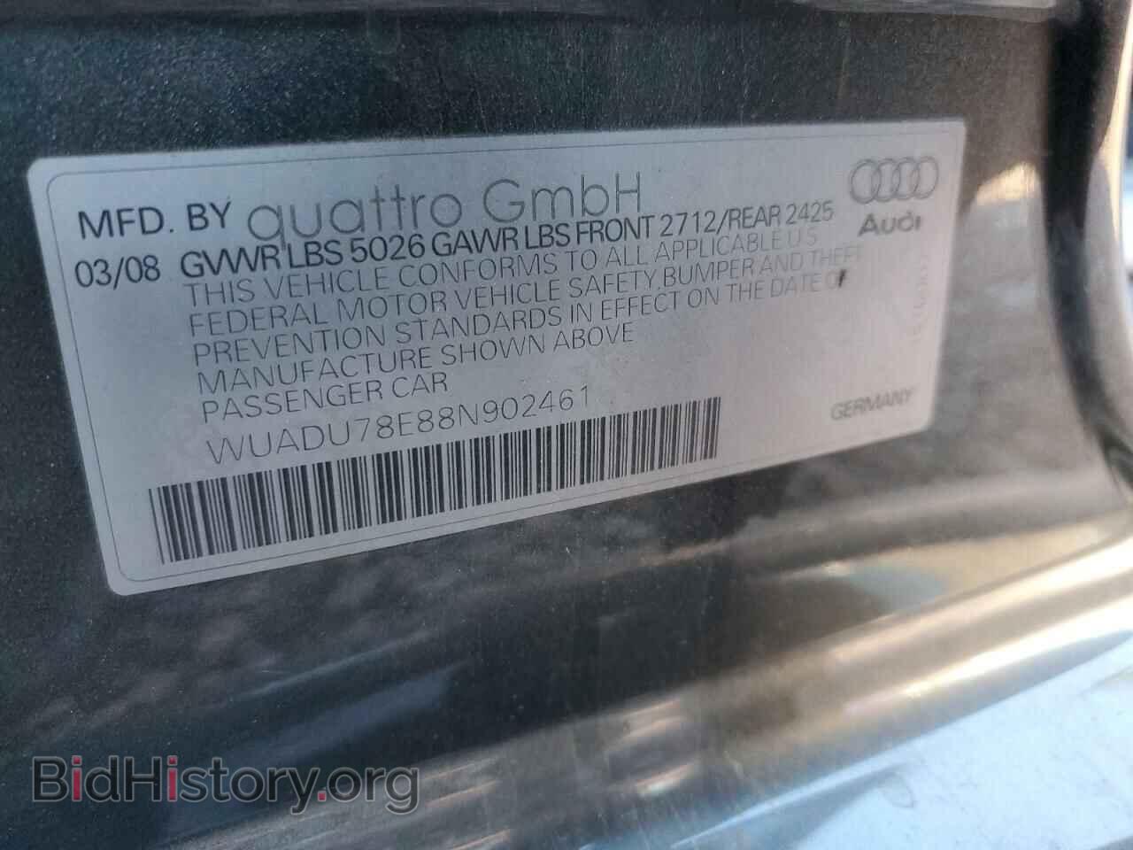 2008 AUDI S4/RS4 - VIN: WUADU78E88N902461 - Фото 12