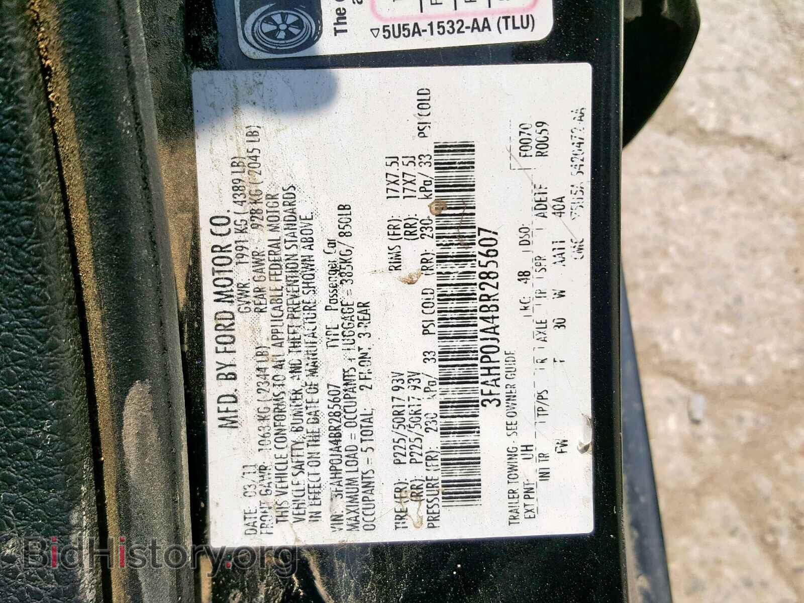 2011 FORD FUSION SEL - VIN: 3FAHP0JA4BR285607 - Фото 10