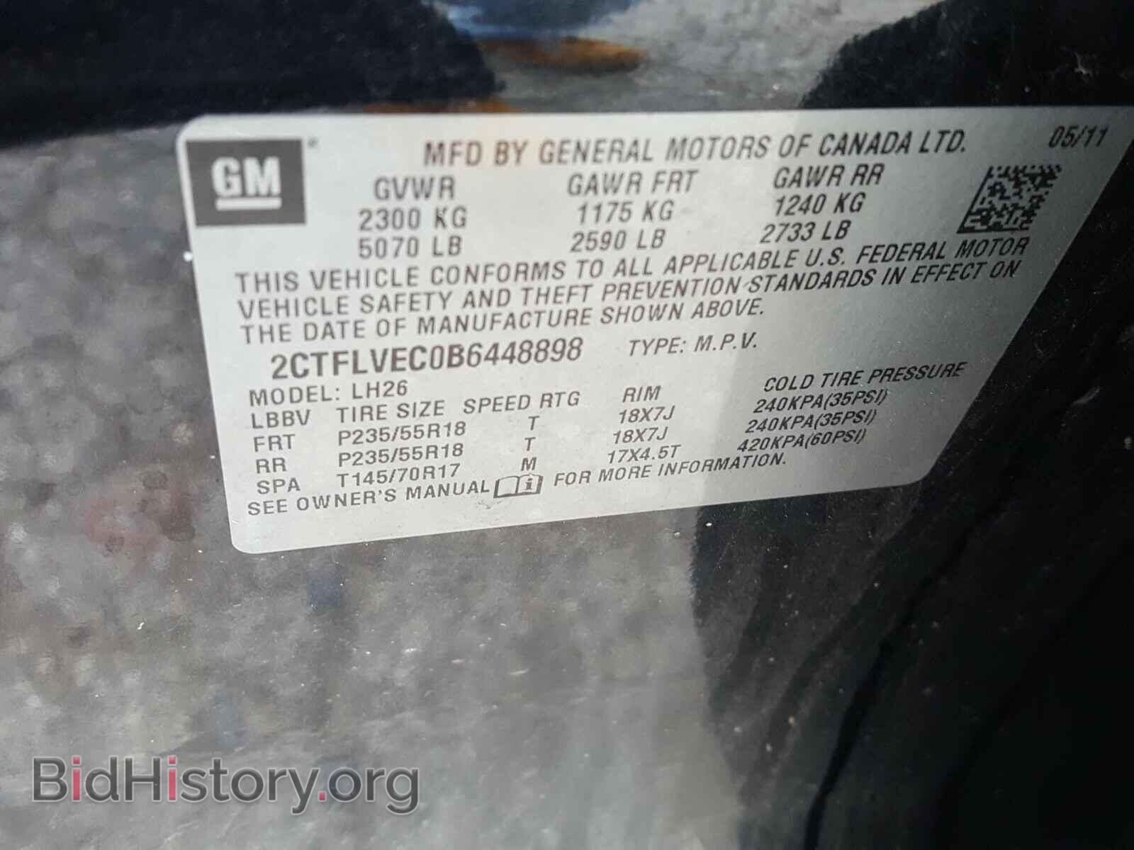 2011 GMC TERRAIN - VIN: 2CTFLVEC0B6448898 - Photo 10