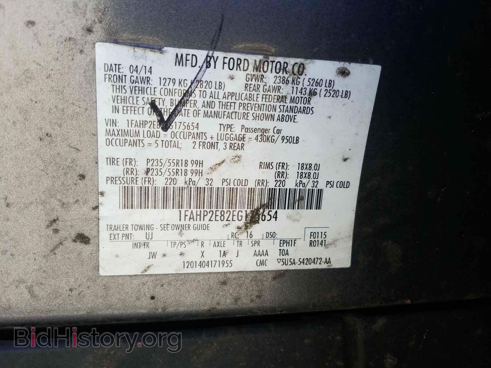 2014 FORD TAURUS - VIN: 1FAHP2E82EG175654 - Photo 10