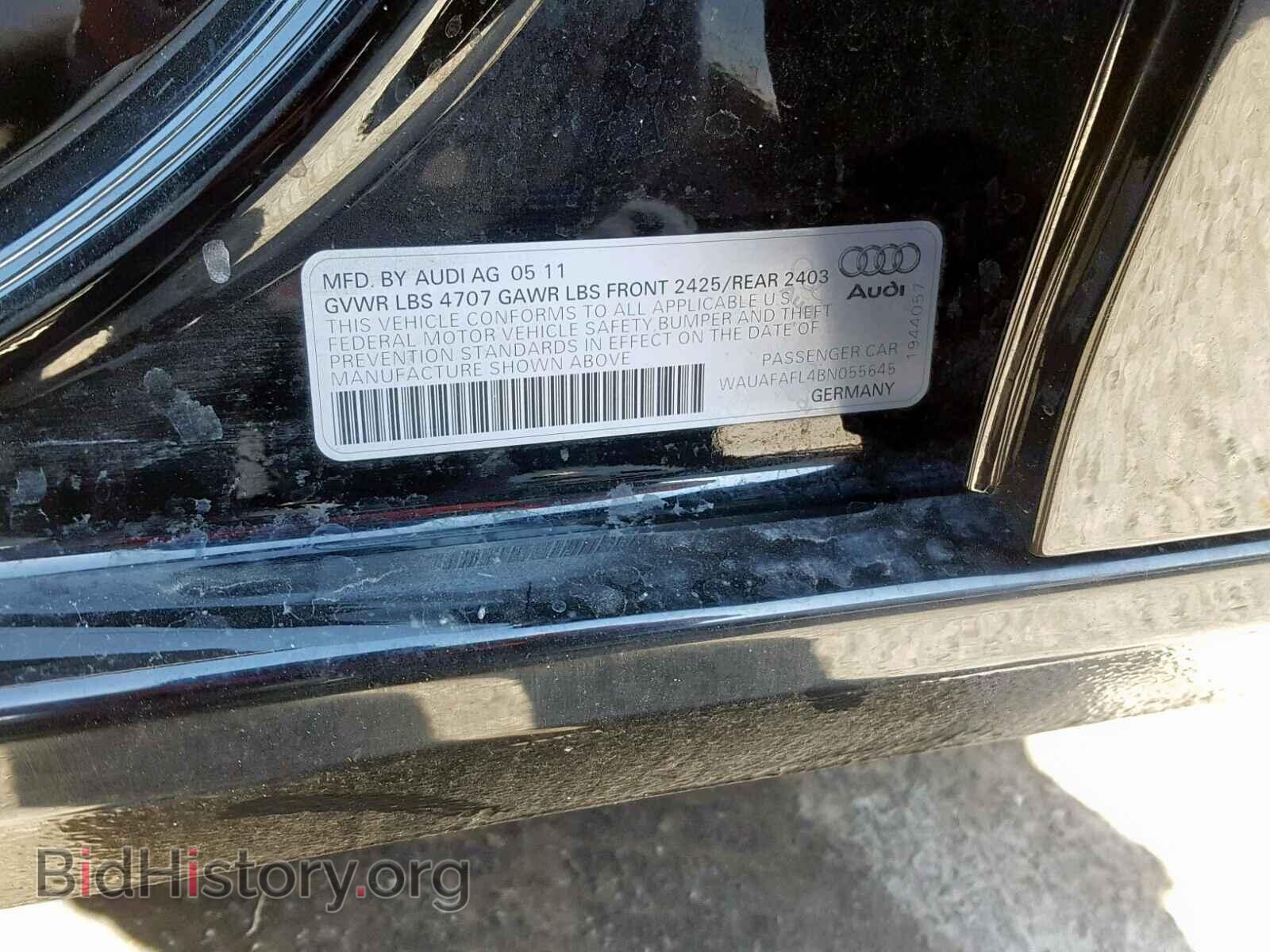 2011 AUDI A4 - VIN: WAUAFAFL4BN055645 - Фото 10