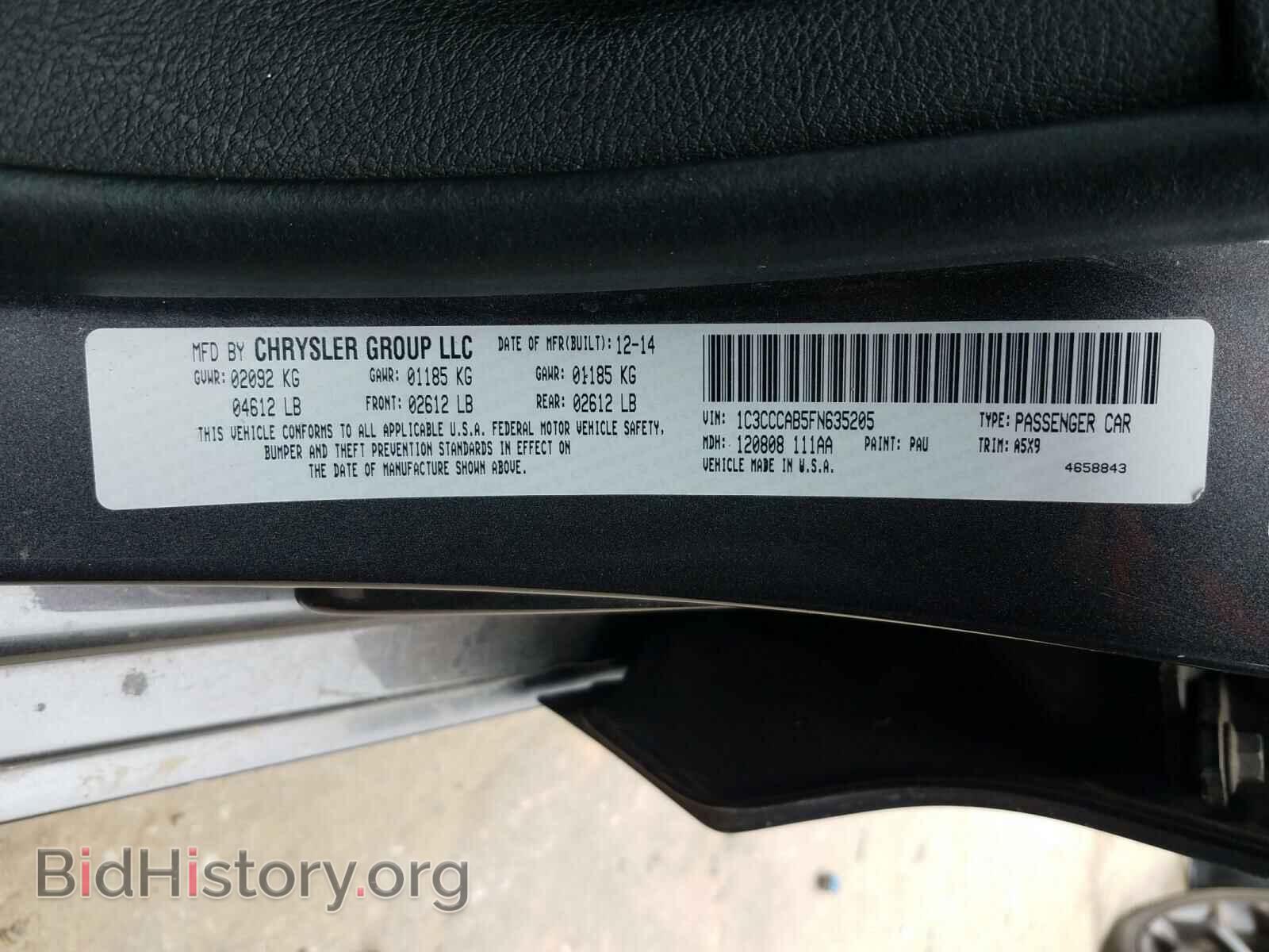 2015 CHRYSLER 200 - VIN: 1C3CCCAB5FN635205 - Фото 10