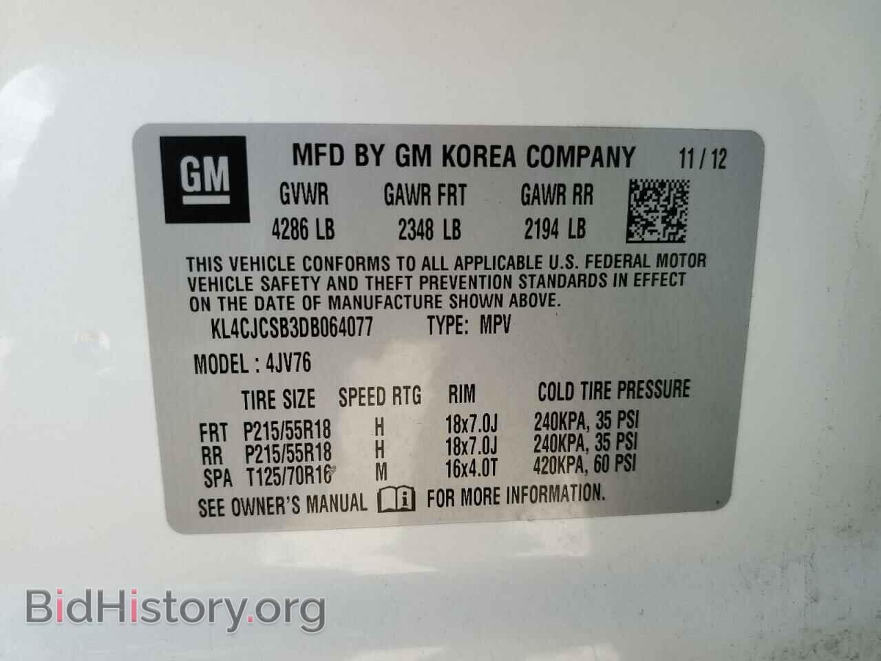 2013 BUICK ENCORE - VIN: KL4CJCSB3DB064077 - Photo 13