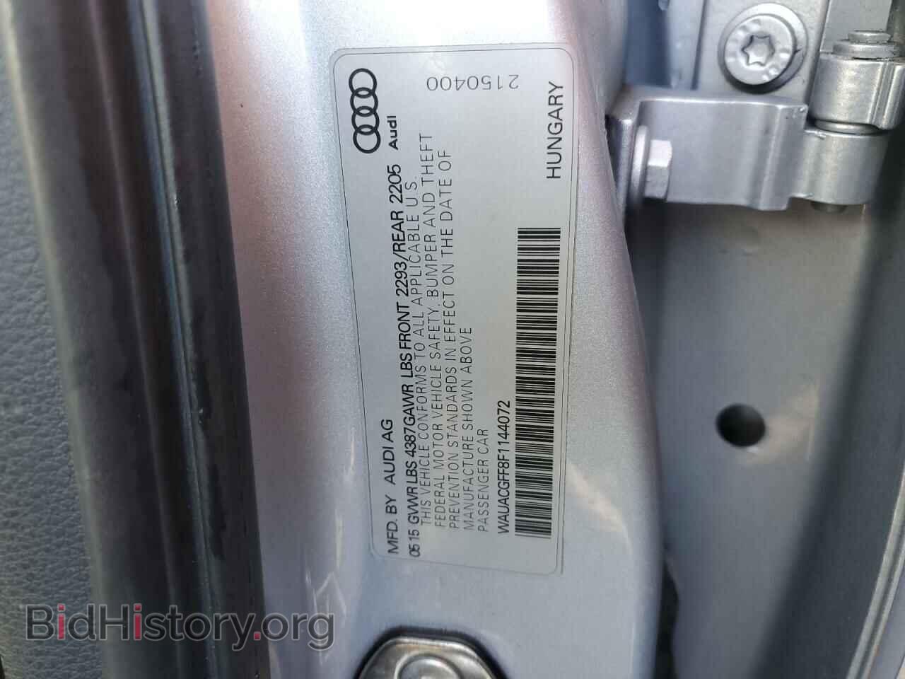 2015 AUDI A3 - VIN: WAUACGFF8F1144072 - Фото 12