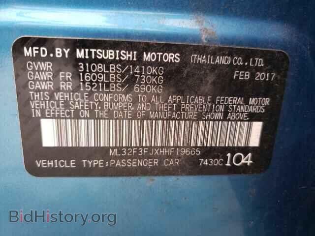 2017 MITSUBISHI MIRAGE - VIN: ML32F3FJXHHF19665 - Фото 10