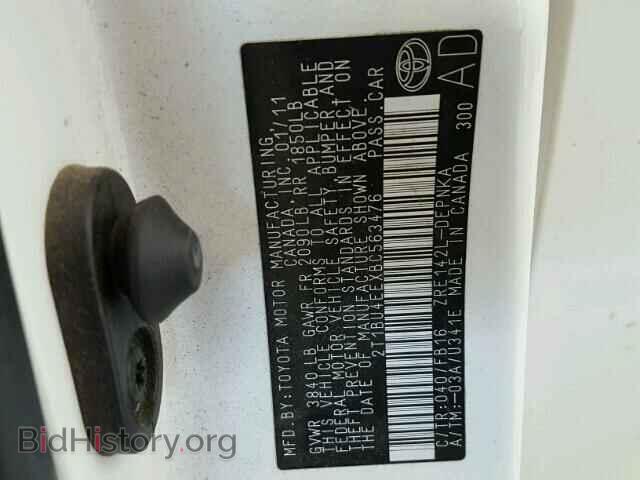 2011 TOYOTA COROLLA - VIN: 2T1BU4EEXBC563476 - Фото 10