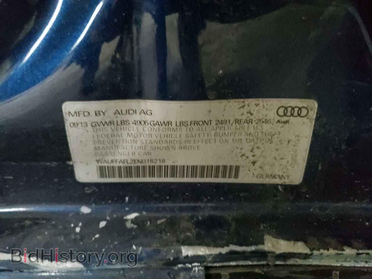 2014 AUDI A4 - VIN: WAUFFAFL2EN015218 - Фото 12
