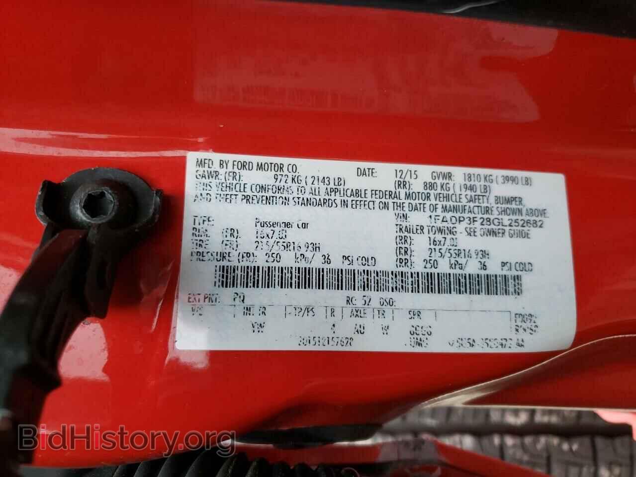 2016 FORD FOCUS - VIN: 1FADP3F28GL252682 - Фото 13