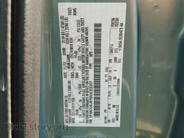 2013 FORD ESCAPE - VIN: 1FMCU0J91DUC03357 - Фото 10