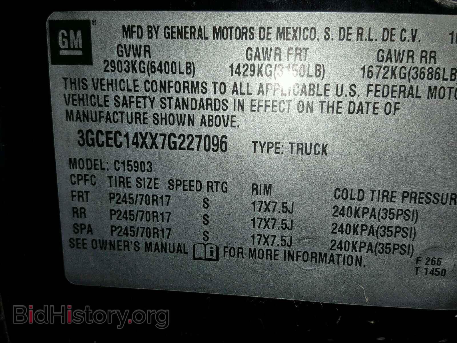 2007 CHEVROLET SILVERADO - VIN: 3GCEC14XX7G227096 - Фото 10