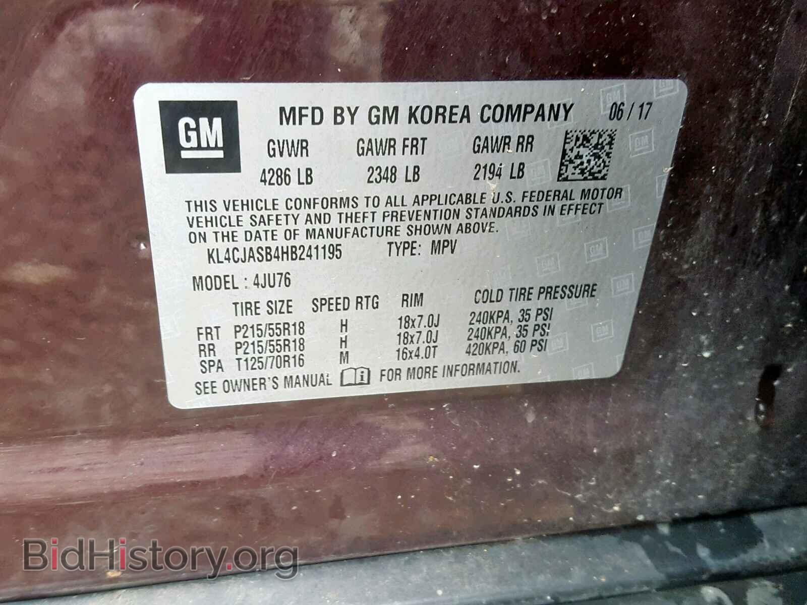 2017 BUICK ENCORE PRE - VIN: KL4CJASB4HB241195 - Photo 10