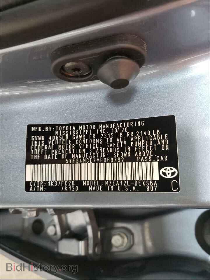 2021 TOYOTA COROLLA - VIN: 5YFS4MCE7MP069792 - Photo 10