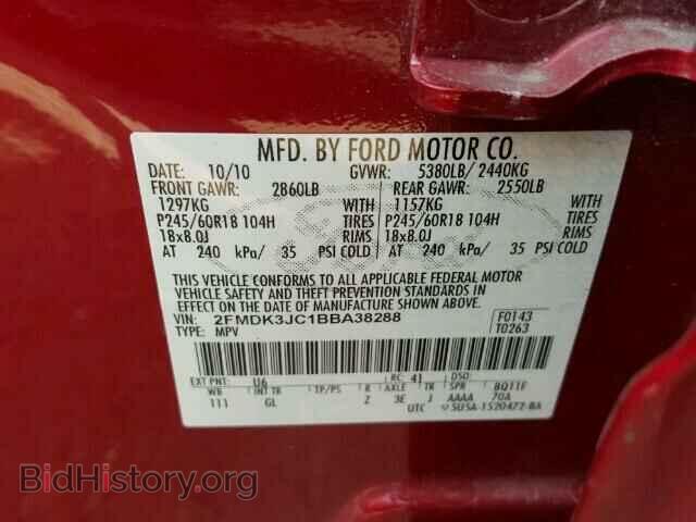 2011 FORD EDGE - VIN: 2FMDK3JC1BBA38288 - Photo 10
