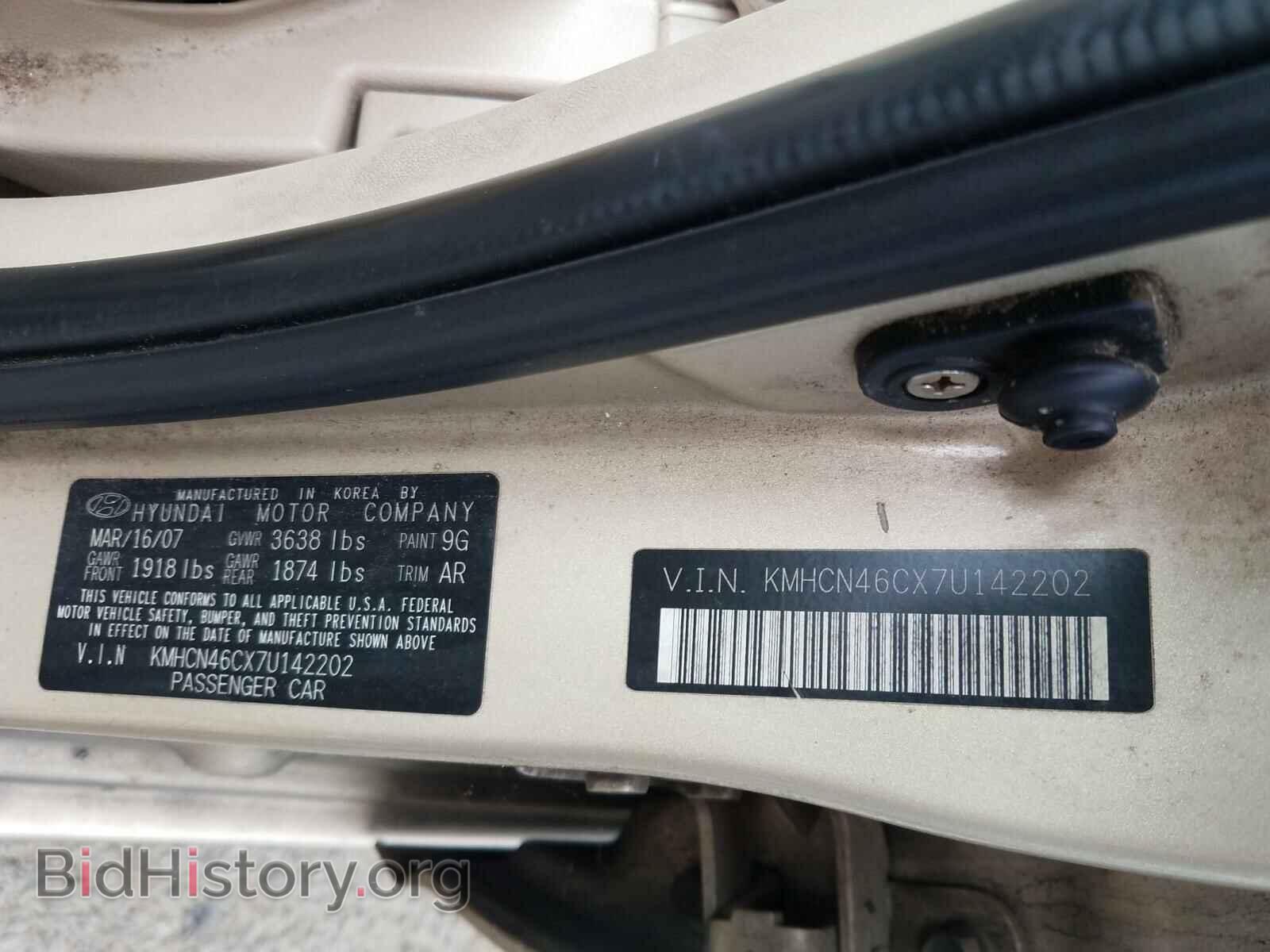 2007 HYUNDAI ACCENT - VIN: KMHCN46CX7U142202 - Фото 10