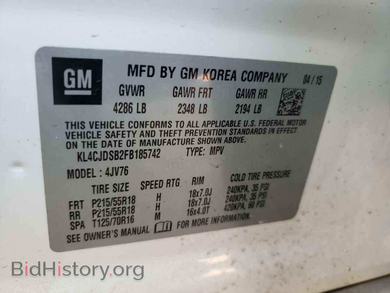 2015 BUICK ENCORE - VIN: KL4CJDSB2FB185742 - Photo 10