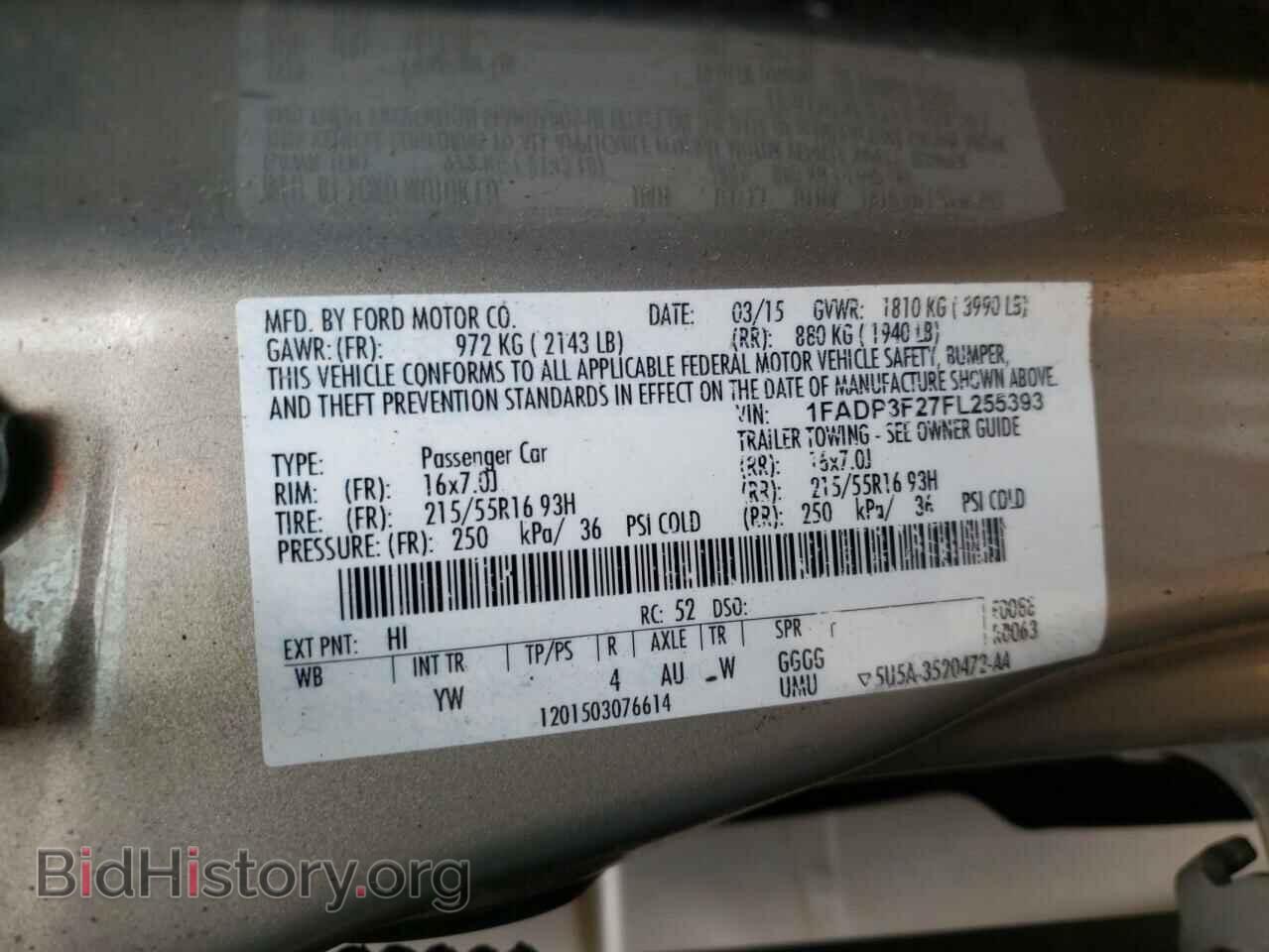 2015 FORD FOCUS - VIN: 1FADP3F27FL255393 - Фото 10