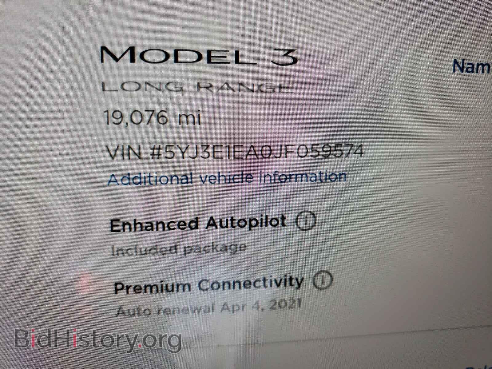 2018 TESLA MODEL 3 - VIN: 5YJ3E1EA0JF059574 - Photo 8