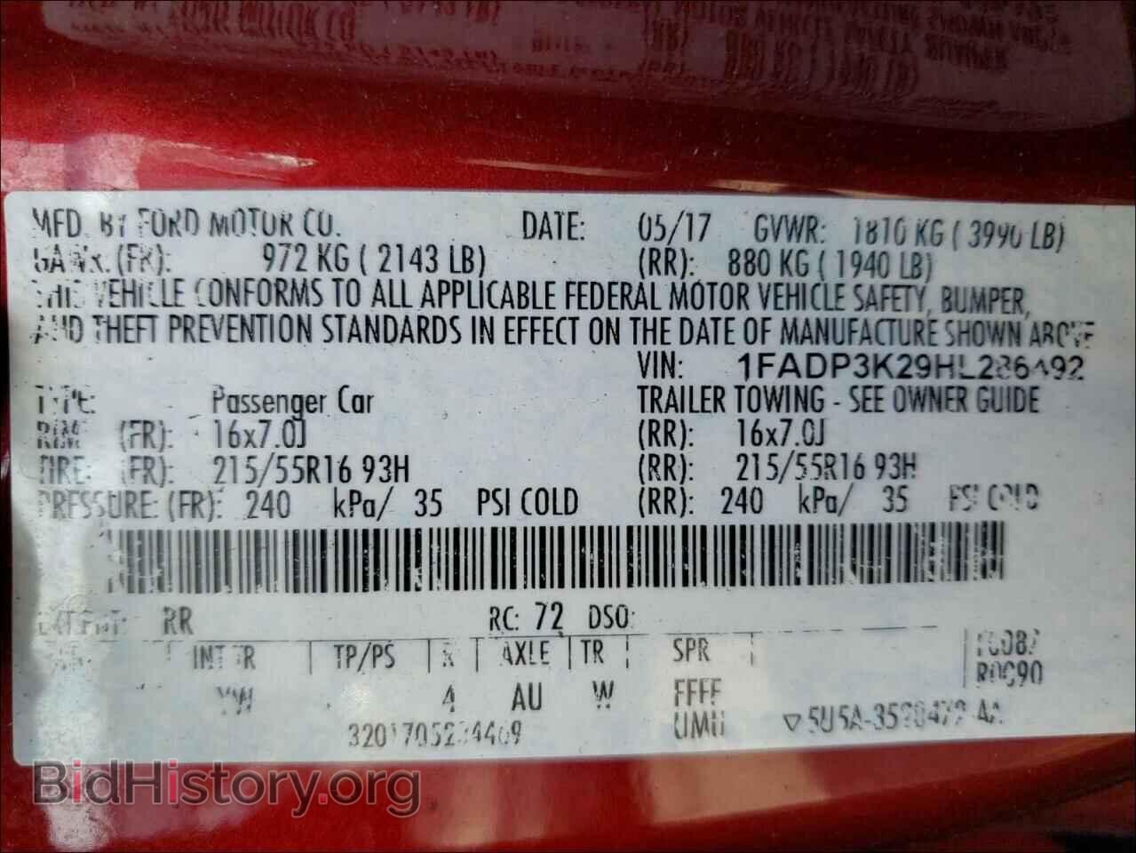 2017 FORD FOCUS - VIN: 1FADP3K29HL286492 - Фото 10