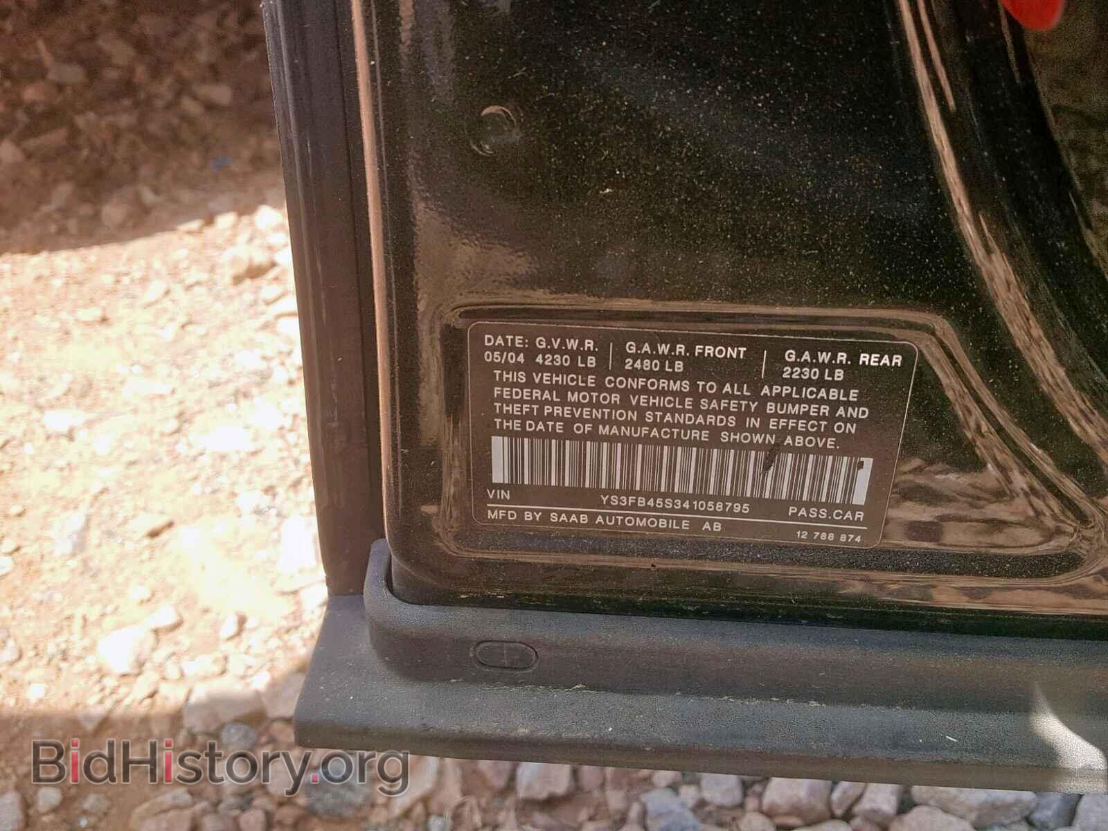 2004 SAAB 9 3 - VIN: YS3FB45S341058795 - Photo 10