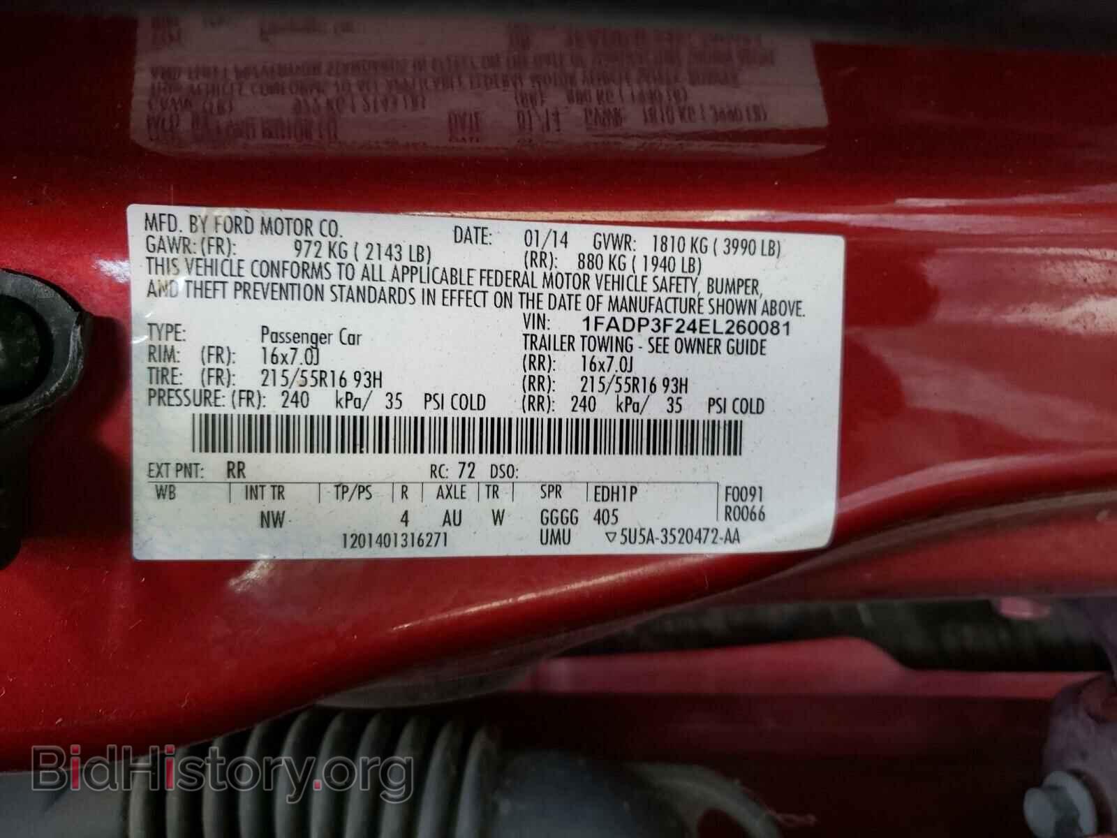 2014 FORD FOCUS - VIN: 1FADP3F24EL260081 - Photo 10