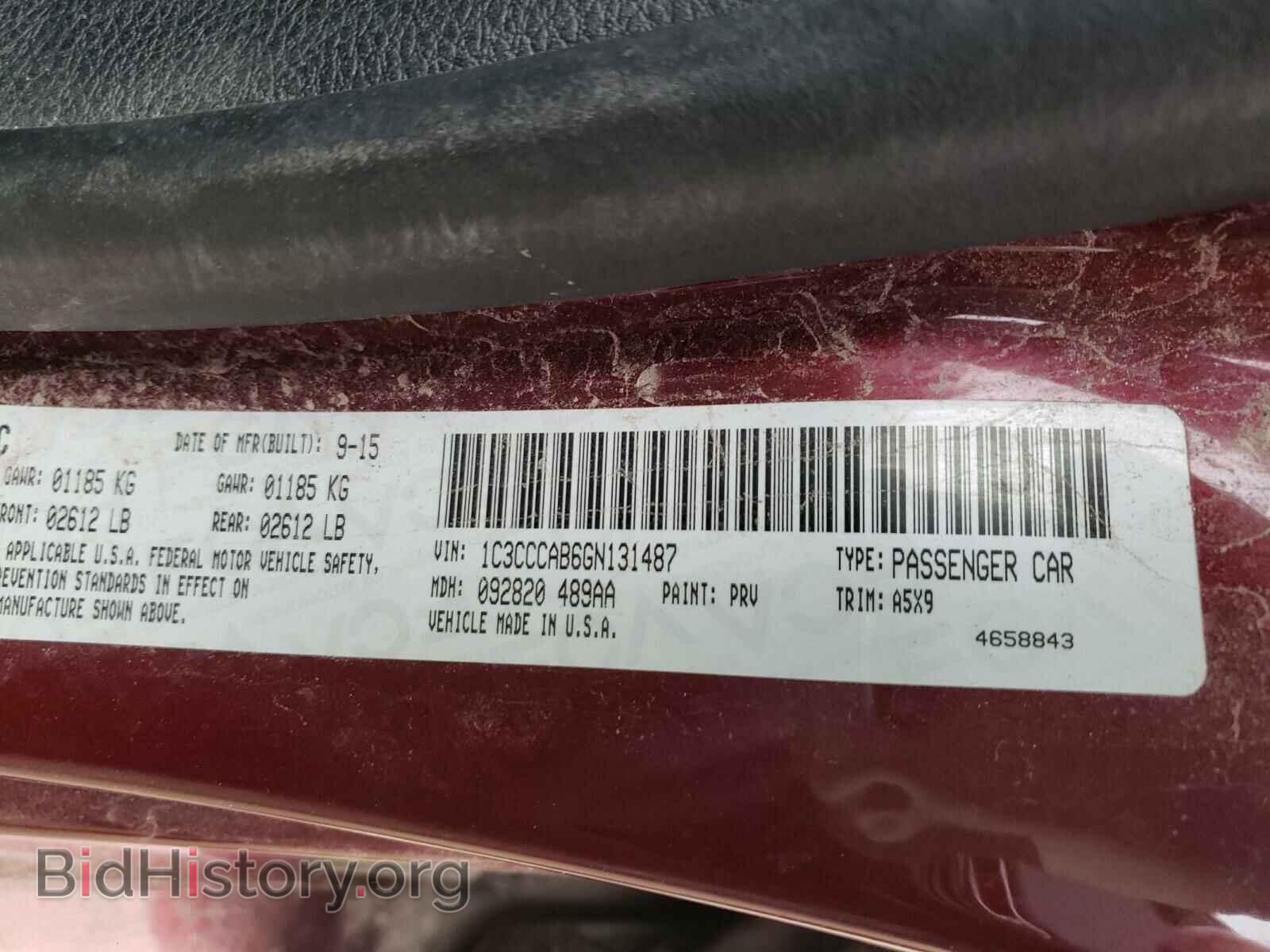 2016 CHRYSLER 200 - VIN: 1C3CCCAB6GN131487 - Photo 10