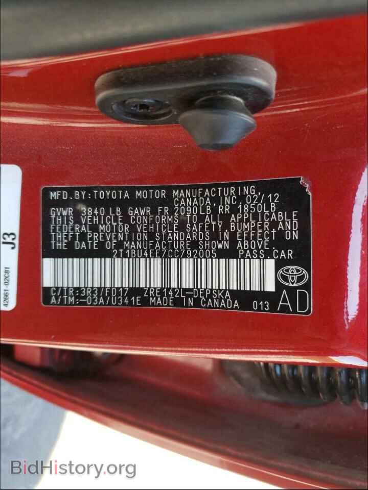 2012 TOYOTA COROLLA - VIN: 2T1BU4EE7CC792005 - Photo 10