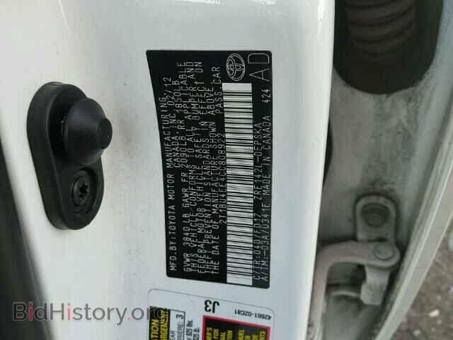 2012 TOYOTA COROLLA - VIN: 2T1BU4EE4CC808922 - Фото 10
