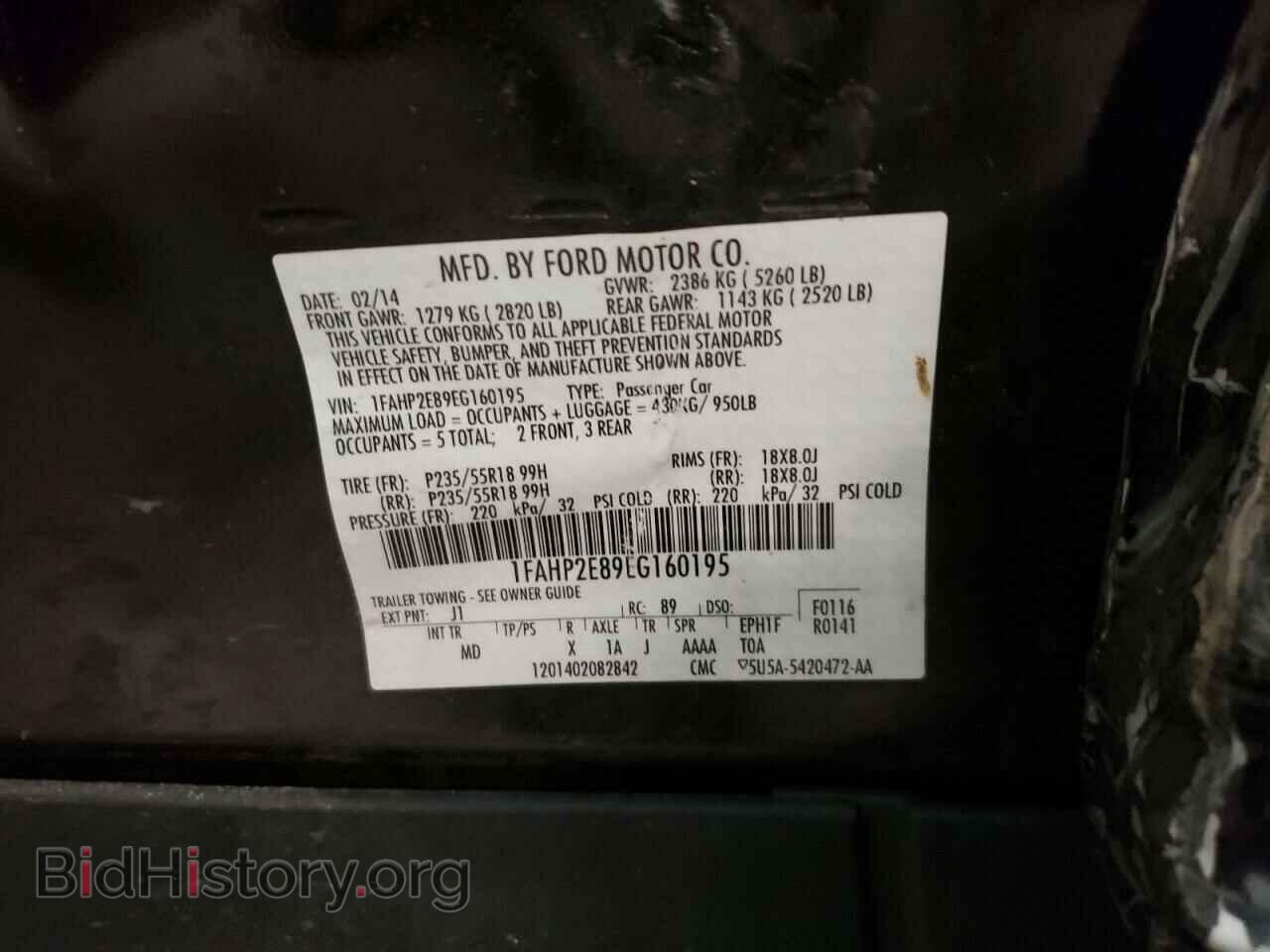2014 FORD TAURUS - VIN: 1FAHP2E89EG160195 - Photo 10